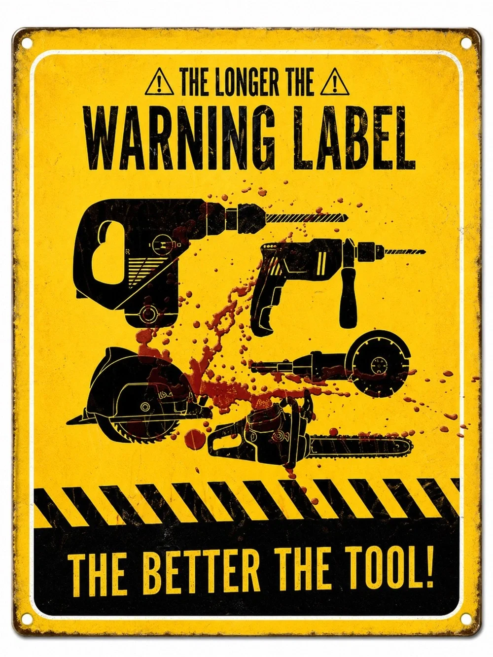 NEW Tool Warning Label Metal Sign